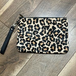 Leopard clutch/wristlet
